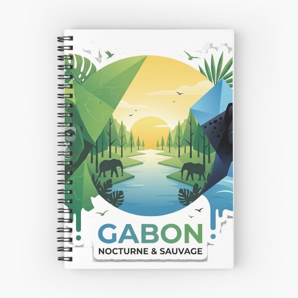 Item preview, Modern Gabon Wildlife Emblem - Gorilla & Panther designed and sold by studiohadiya.