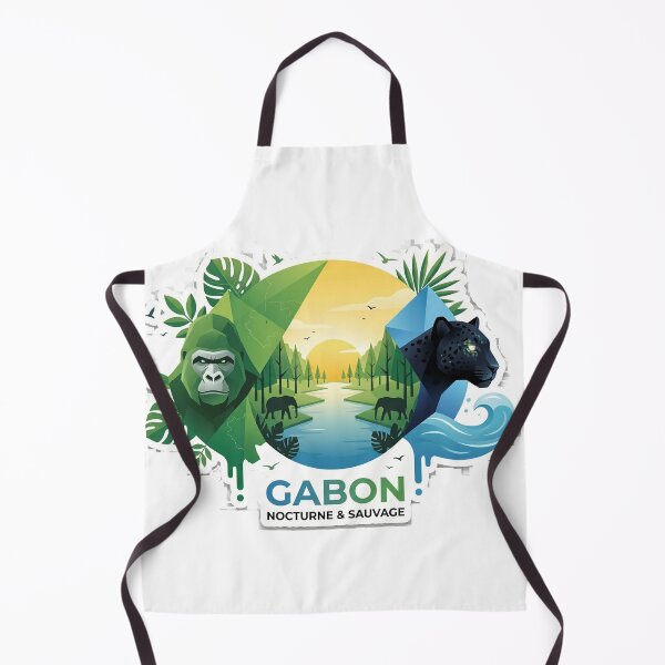 Item preview, Modern Gabon Wildlife Emblem - Gorilla & Panther designed and sold by studiohadiya.