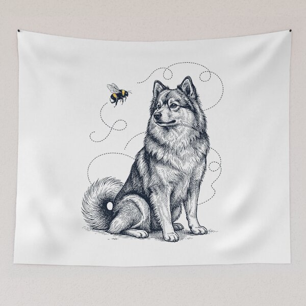 Item preview, German Spitz Bumble Bee Honeybee Dog Lover designed and sold by Kimberley King Art  King Art.