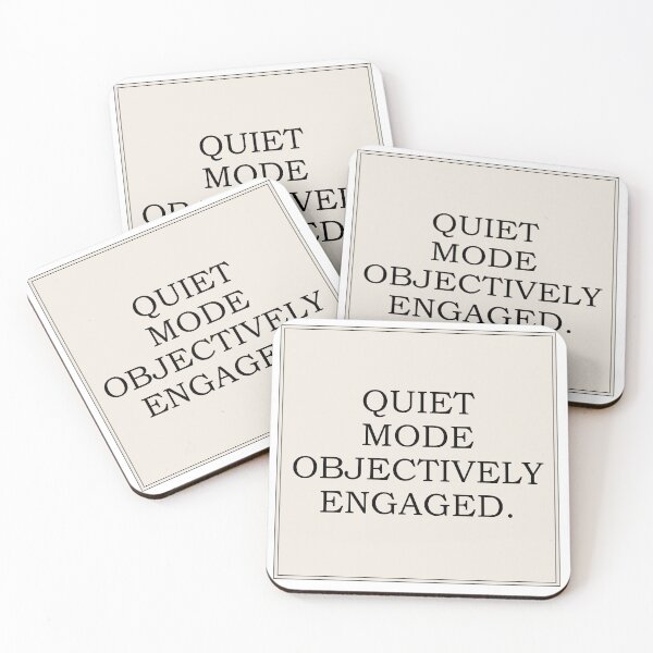 Item preview, Quiet Mode Objectively Engaged Minimalist Office Sticker designed and sold by MadCatDesign77.