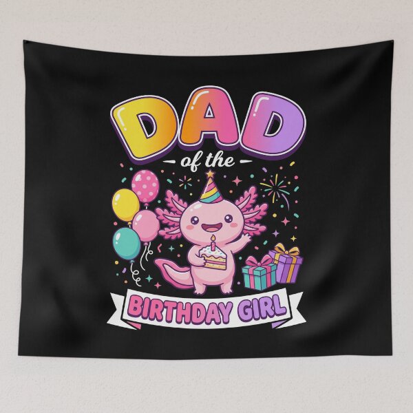 Item preview, Dad Of The Birthday Girl Axolotl Father Daughter Birthday designed and sold by SofenArt.