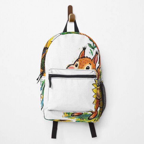 Item preview, Cute Squirrel in Sunflower Garden Summer Flower Illustration designed and sold by TaiwanMemory.