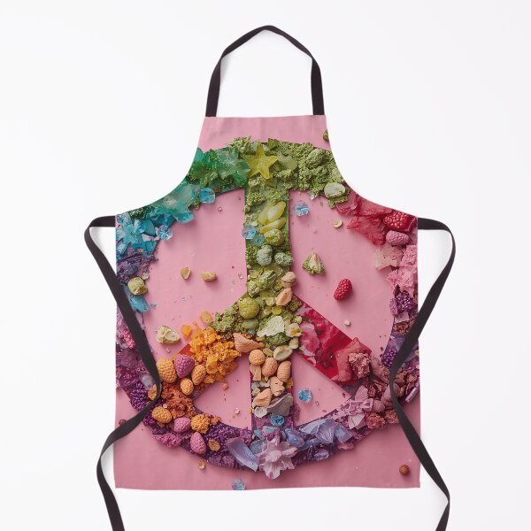 Item preview, Pink Boho Peace Sign - 3D Botanical Floral Collage & Maximalist Art designed and sold by Melian Vintage.
