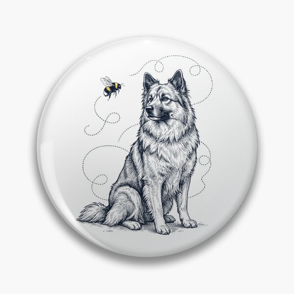 Item preview, Icelandic Sheepdog Bumble Bee Honeybee Dog Lover designed and sold by Kimberley King Art  King Art.
