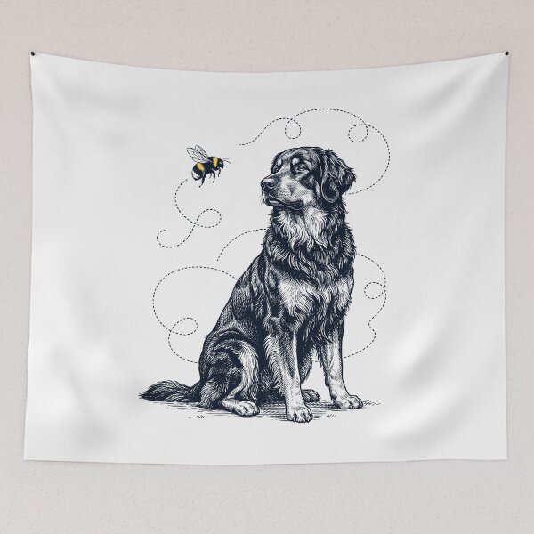 Item preview, Hovawart Bumble Bee Honeybee Dog Lover designed and sold by Kimberley King Art  King Art.