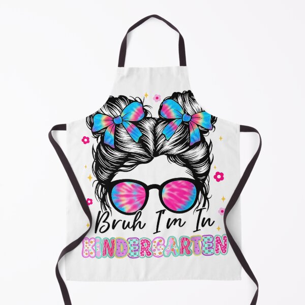 Item preview, Bruh Im in Kindergarten Messy Bun First Day of School Girls T-Shirt designed and sold by SavsMerch.