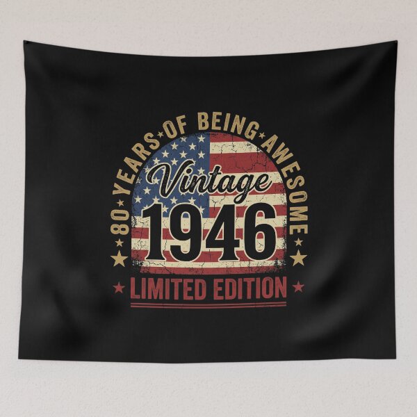 Item preview, Vintage 1946 80 Years Of Being Awesome Limited Edition Patriotic Birthday designed and sold by SofenArt.