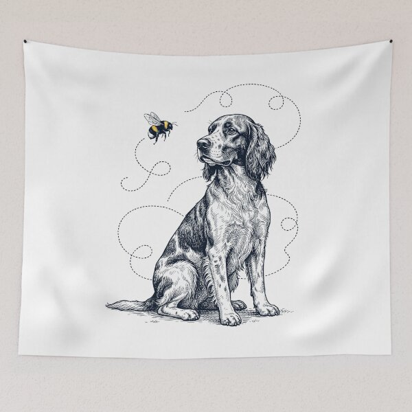 Item preview, Irish Red And White Setter Bumble Bee Honeybee Dog Lover designed and sold by Kimberley King Art  King Art.