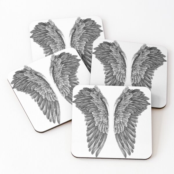 Item preview, Black Angel Wings Gothic Illustration designed and sold by OpenFrameStudio.