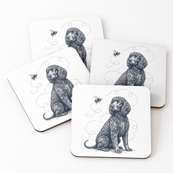 Item preview, Irish Water Spaniel Bumble Bee Honeybee Dog Lover designed and sold by Kimberley King Art  King Art.