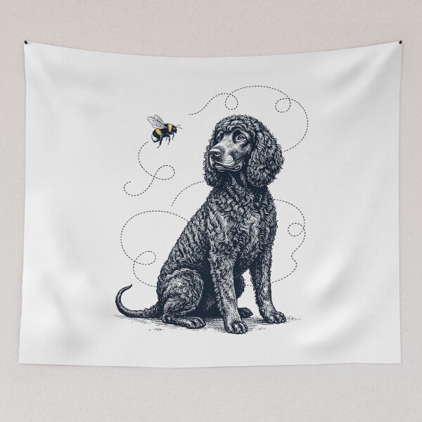 Item preview, Irish Water Spaniel Bumble Bee Honeybee Dog Lover designed and sold by Kimberley King Art  King Art.