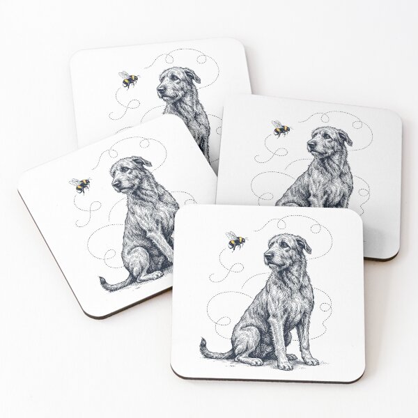 Item preview, Irish Wolfhound Bumble Bee Honeybee Dog Lover designed and sold by Kimberley King Art  King Art.