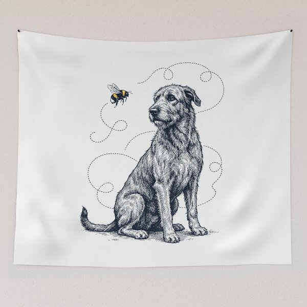 Item preview, Irish Wolfhound Bumble Bee Honeybee Dog Lover designed and sold by Kimberley King Art  King Art.