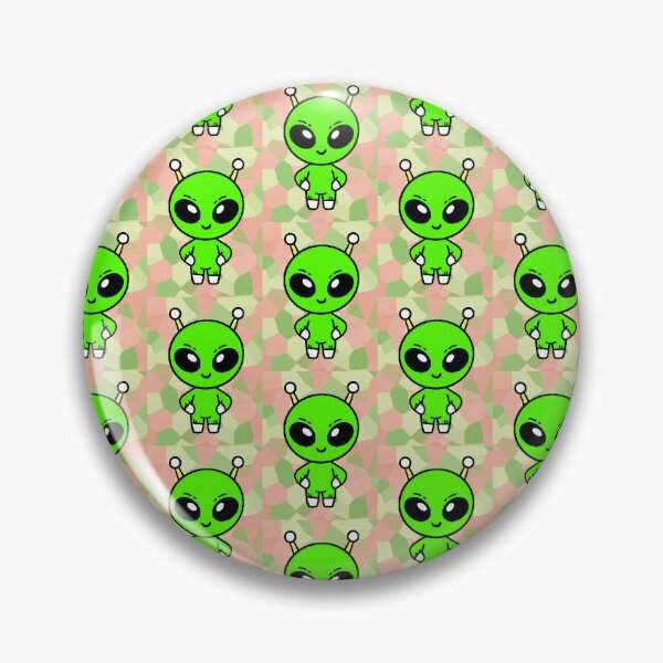 Item preview, Kawaii Chibi Green Alien with Big Eyes and Antennae designed and sold by AstronautMerch.
