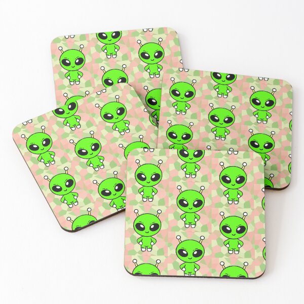 Item preview, Alien Verde Kawaii Chibi Ojos Grandes Antenas designed and sold by AstronautMerch.