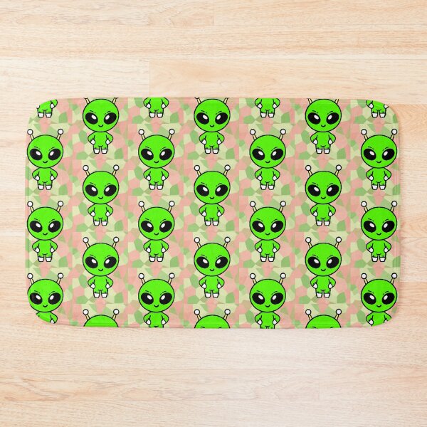 Item preview, Kawaii Chibi Green Alien with Big Eyes and Antennae designed and sold by AstronautMerch.