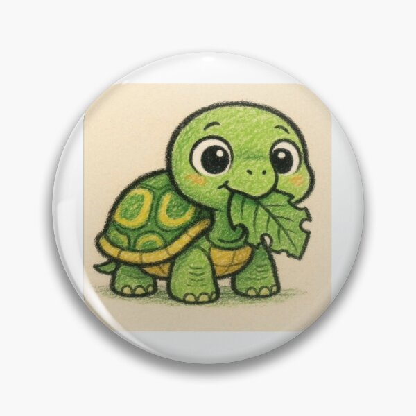 Item preview, Cute Turtle Eating Leaf Artwork designed and sold by NivyasArtistry.