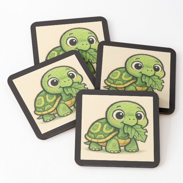 Item preview, Cute Turtle Eating Leaf Artwork  designed and sold by NivyasArtistry.