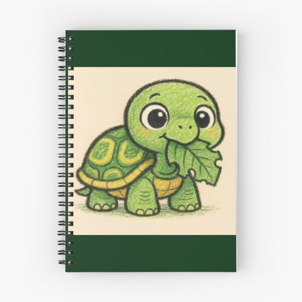 Item preview, Cute Turtle Eating Leaf Artwork  designed and sold by NivyasArtistry.