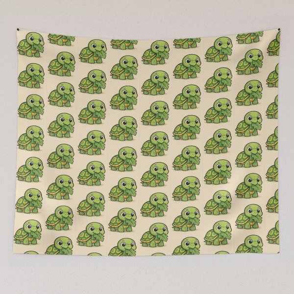 Item preview, Cute Turtle Eating Leaf Artwork  designed and sold by NivyasArtistry.
