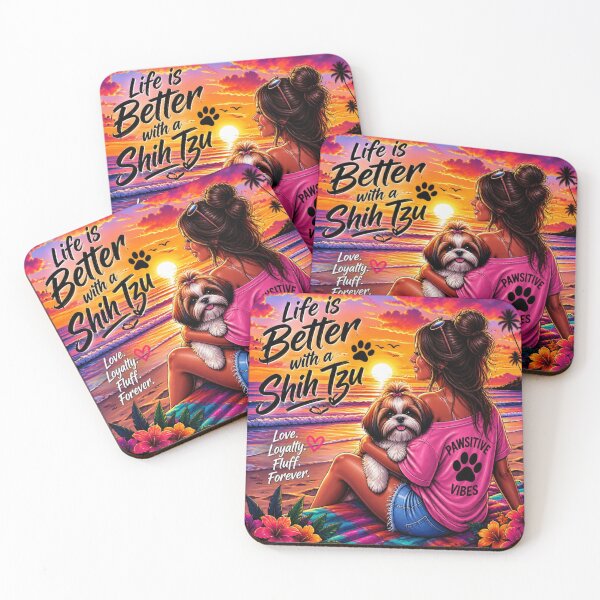 Item preview, Life Is Better With A Shih Tzu Sunset Beach designed and sold by AgnesB77.