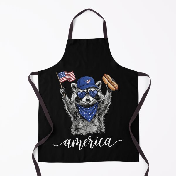 Item preview, America Patriotic Raccoon Flag Hot Dog USA designed and sold by SofenArt.
