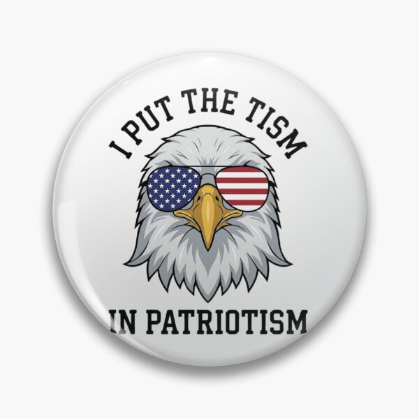 Item preview, I Put the Tism in Patriotism Funny Autism American Eagle USA Flag designed and sold by haitrieuic96.