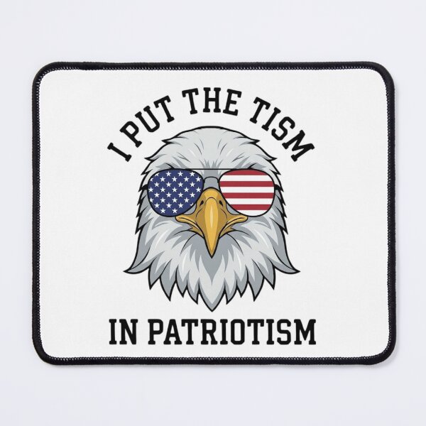 Item preview, I Put the Tism in Patriotism Funny Autism American Eagle USA Flag designed and sold by haitrieuic96.