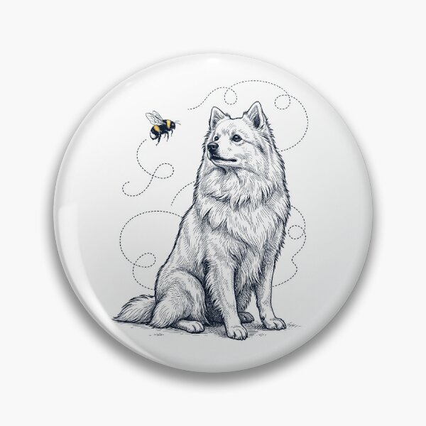 Item preview, Japanese Spitz Bumble Bee Honeybee Dog Lover designed and sold by Kimberley King Art  King Art.