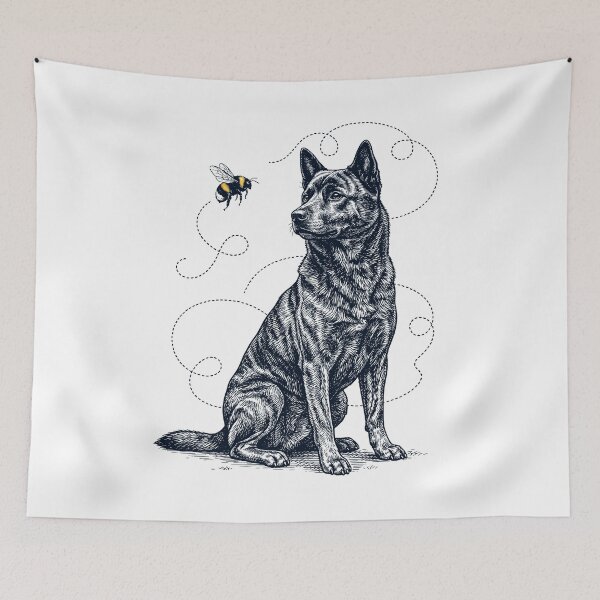 Item preview, Kai Ken Bumble Bee Honeybee Dog Lover designed and sold by Kimberley King Art  King Art.