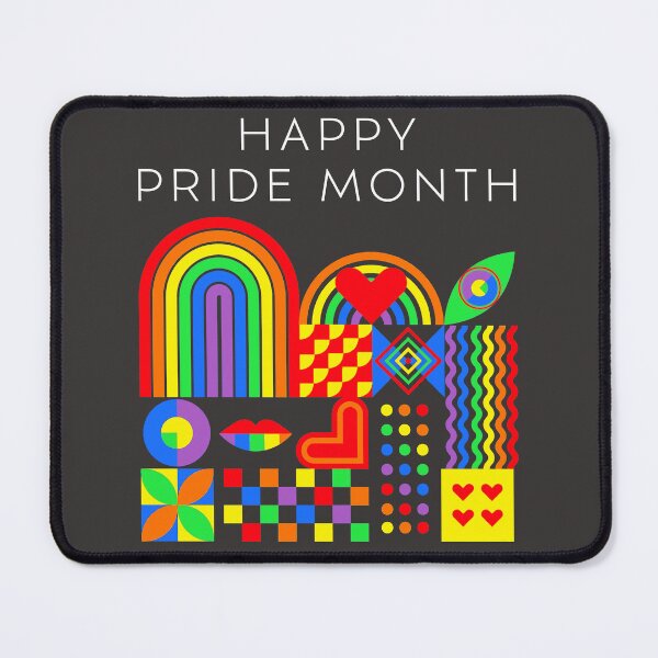 Item preview, Retro Rainbow Bauhaus Pride Month Geometric Abstract Art designed and sold by Fantabuloustef.