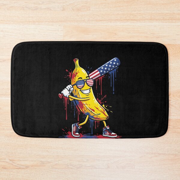 Item preview, American Flag Banana Baseball Batter Patriotic designed and sold by SofenArt.