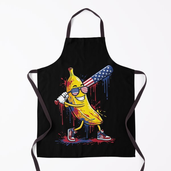 Item preview, American Flag Banana Baseball Batter Patriotic designed and sold by SofenArt.