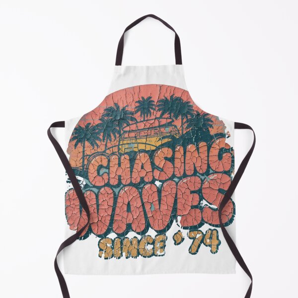 Item preview, Chasing Waves Since 74 - Distressed Retro Surf Sunset & Camper Van designed and sold by Melian Vintage.