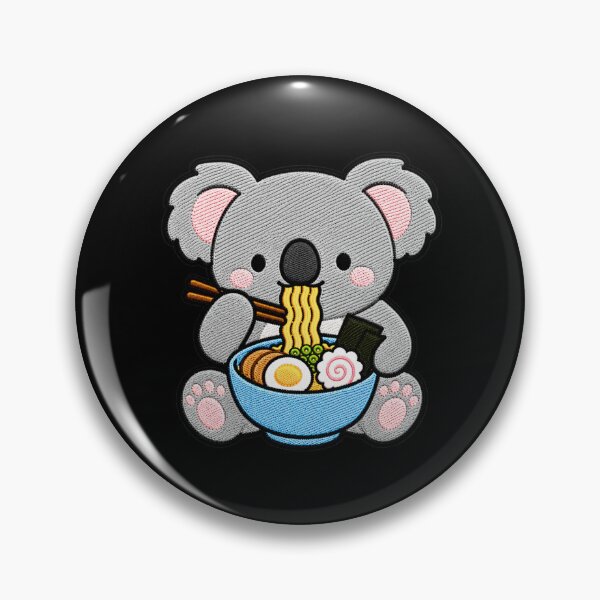 Item preview, Koala Ramen Embroidery Patch | Cute Kawaii Koala Noodle Lover designed and sold by ColorSplash123.