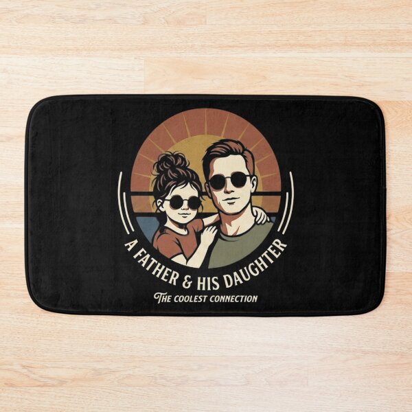 Item preview, Father and Daughter Coolest Connection Retro Sunset designed and sold by SK PrintOmand.