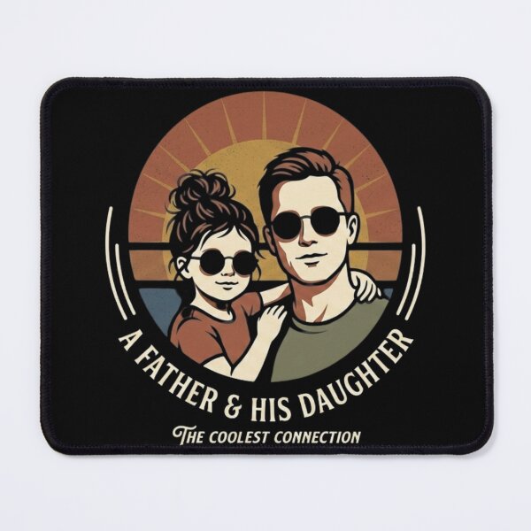 Item preview, Father and Daughter Coolest Connection Retro Sunset designed and sold by SK PrintOmand.