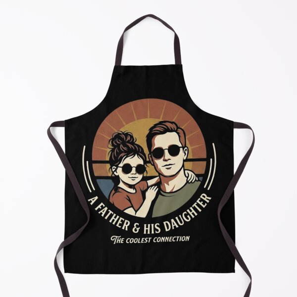 Item preview, Father and Daughter Coolest Connection Retro Sunset designed and sold by SK PrintOmand.