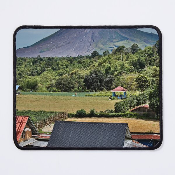 Item preview, Wooden houses beneath the active volcano designed and sold by franck380.
