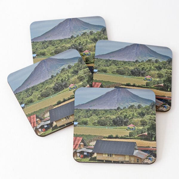 Item preview, Wooden houses beneath the active volcano designed and sold by franck380.