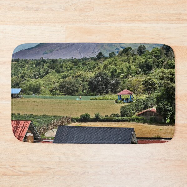 Item preview, Wooden houses beneath the active volcano designed and sold by franck380.