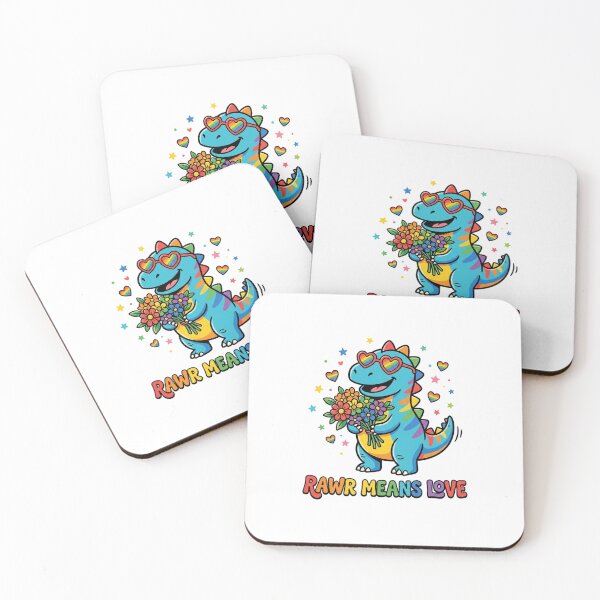 Item preview, Rainbow Dinosaur With Flowers And Rawr Means Love Cute designed and sold by longngusuc.