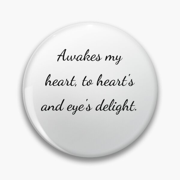 Item preview, "Awakes my heart, to heart's and eye's delight." - handwriting black designed and sold by ariksworld.