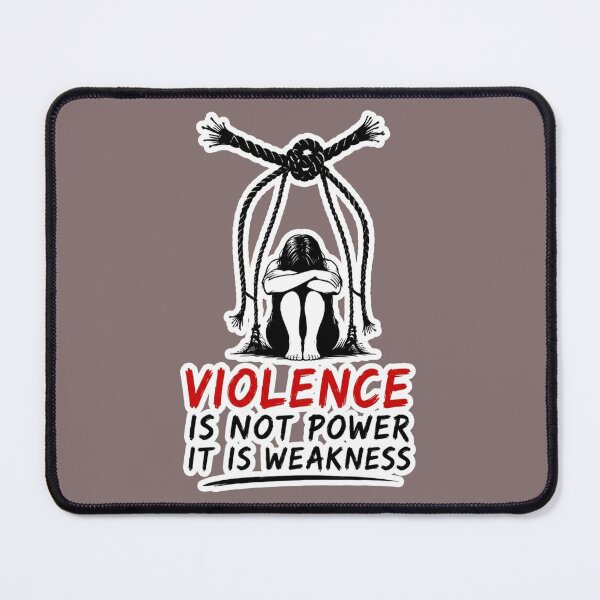 Item preview, Violence Is Not Power It Is Weakness – Anti Abuse Statement Art designed and sold by puzzell.