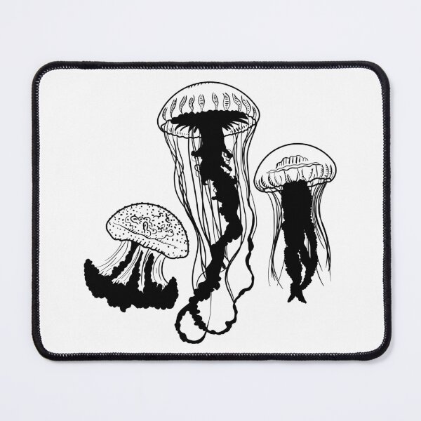 Item preview, jellyfishes designed and sold by Kama black&white.