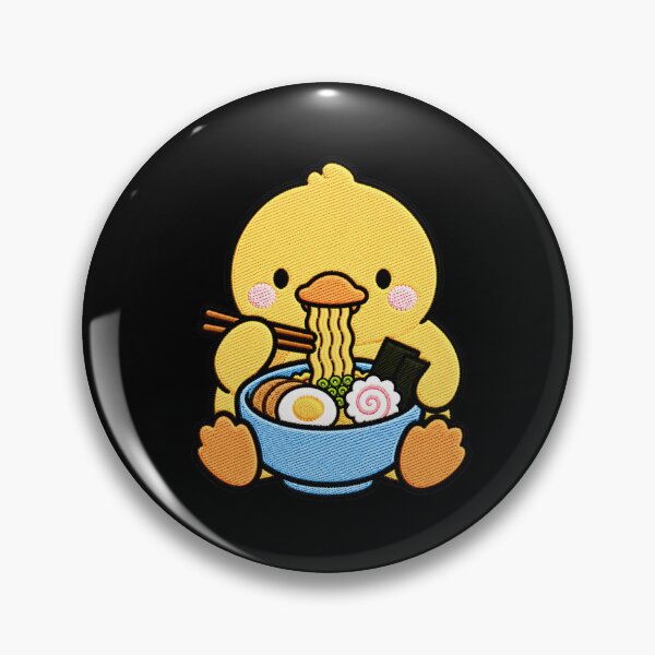 Item preview, Duck Ramen Embroidery Patch | Cute Kawaii Duck Noodle Lover designed and sold by ColorSplash123.