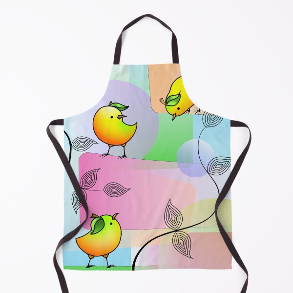 Item preview, Mango Bird Trio with Blocks and Leaves designed and sold by fishbirdstudios.