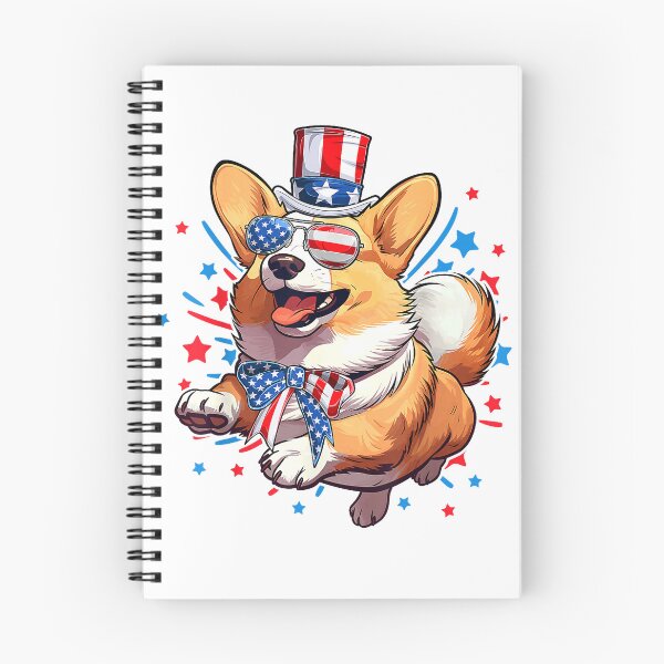 Item preview, Corgi Dog 4th of July American USA Flag Patriotic Funny T-Shirt designed and sold by KTY-NUSS.