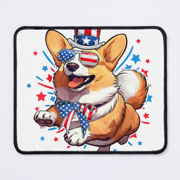 Item preview, Corgi Dog 4th of July American USA Flag Patriotic Funny T-Shirt designed and sold by KTY-NUSS.