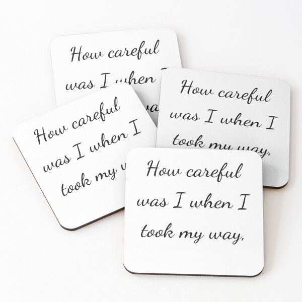 Item preview, "How careful was I when I took my way," - handwriting black designed and sold by ariksworld.